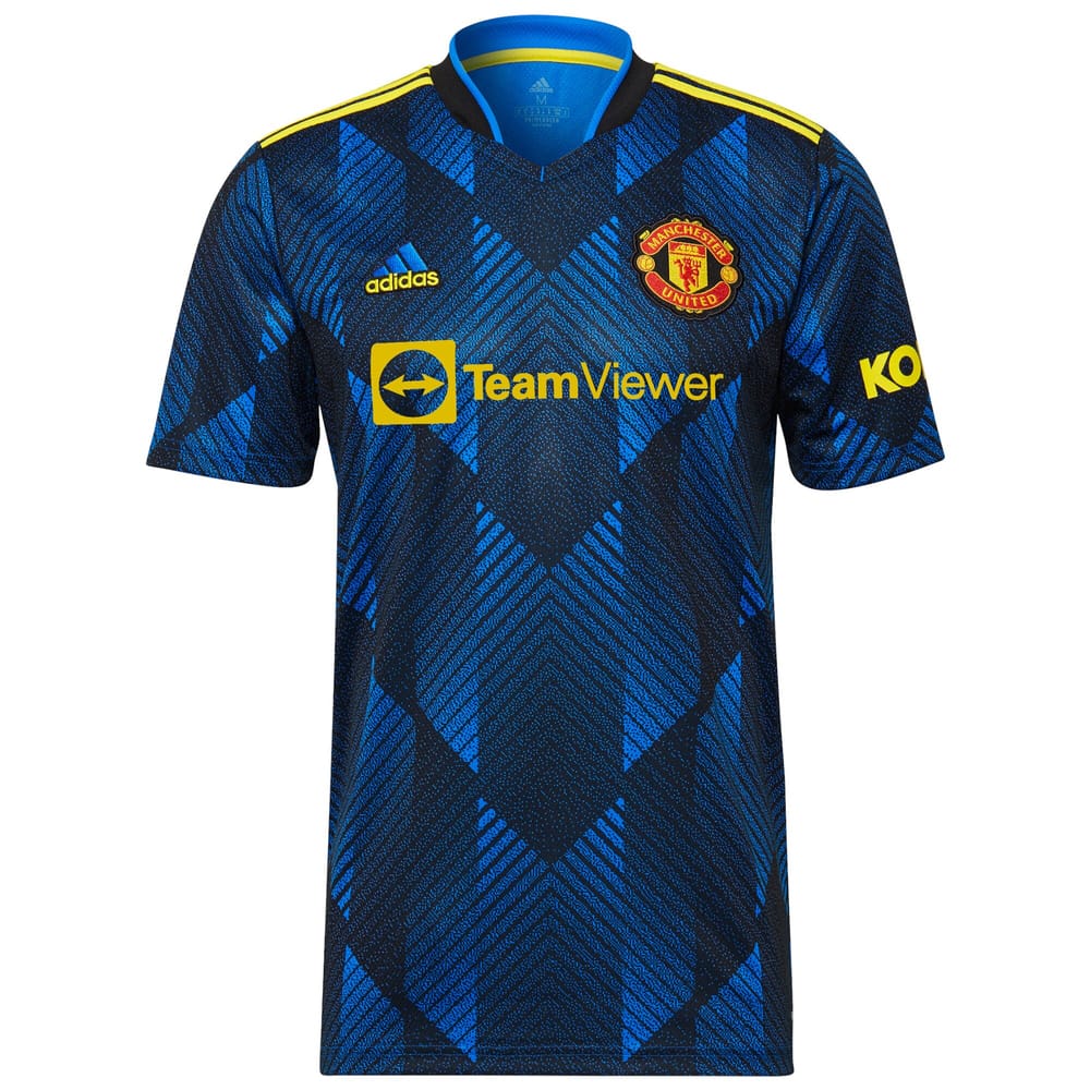 Premier League Manchester United Third Jersey Shirt 2021-22 player R.Varane 19 printing for Men