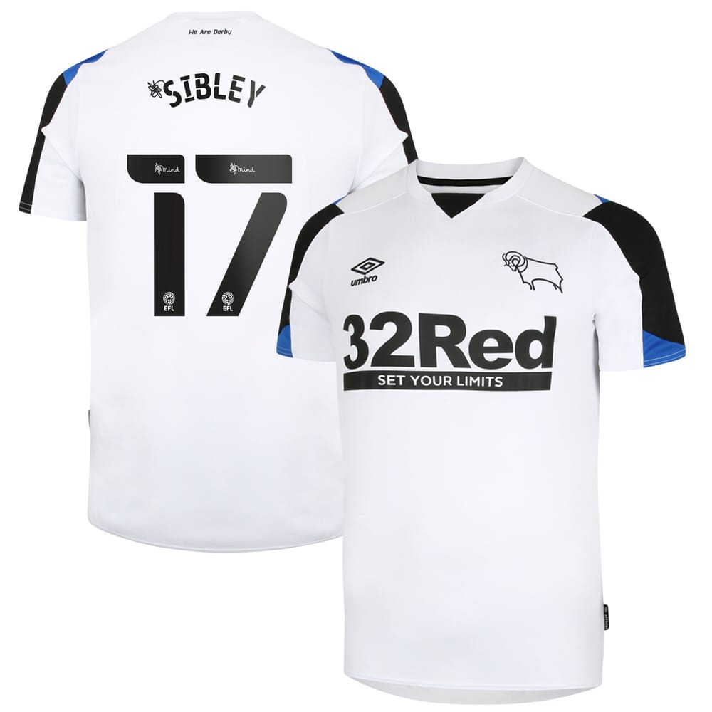EFL League One Derby County Home Jersey Shirt 2021-22 player Sibley 17 printing for Men
