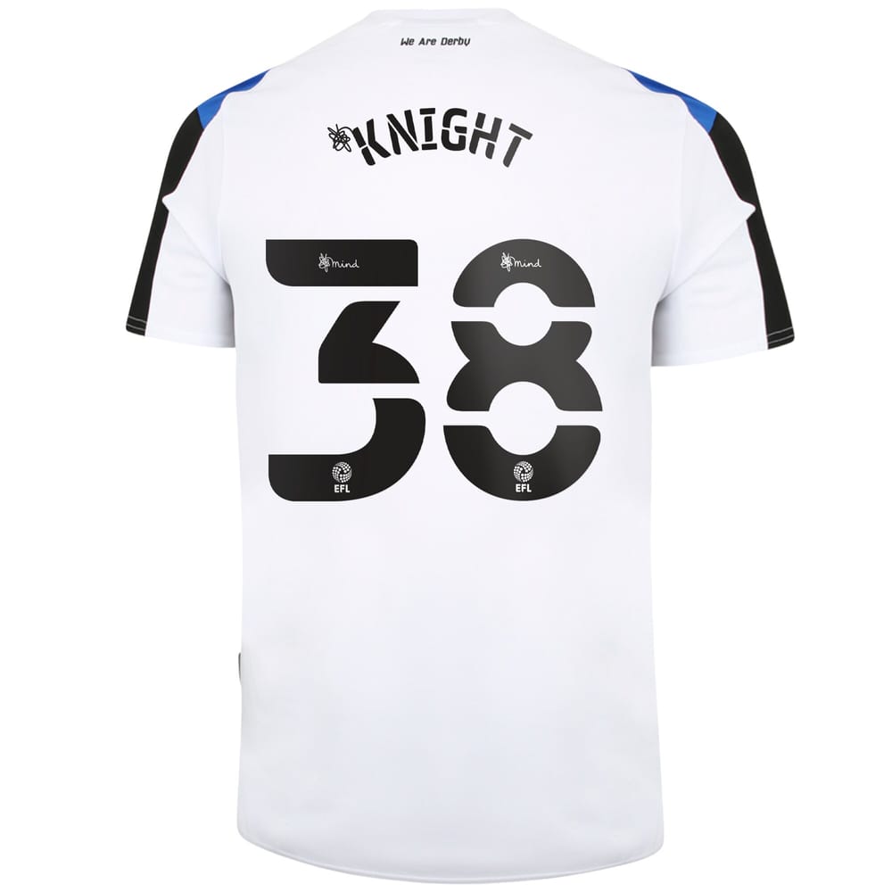EFL League One Derby County Home Jersey Shirt 2021-22 player Knight 38 printing for Men