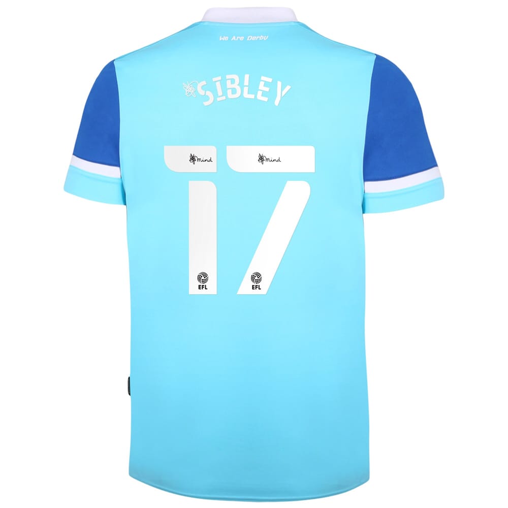 EFL League One Derby County Away Jersey Shirt 2021-22 player Sibley 17 printing for Men