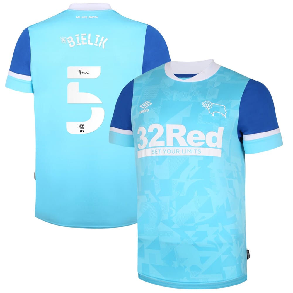 EFL League One Derby County Away Jersey Shirt 2021-22 player Bielik 5 printing for Men