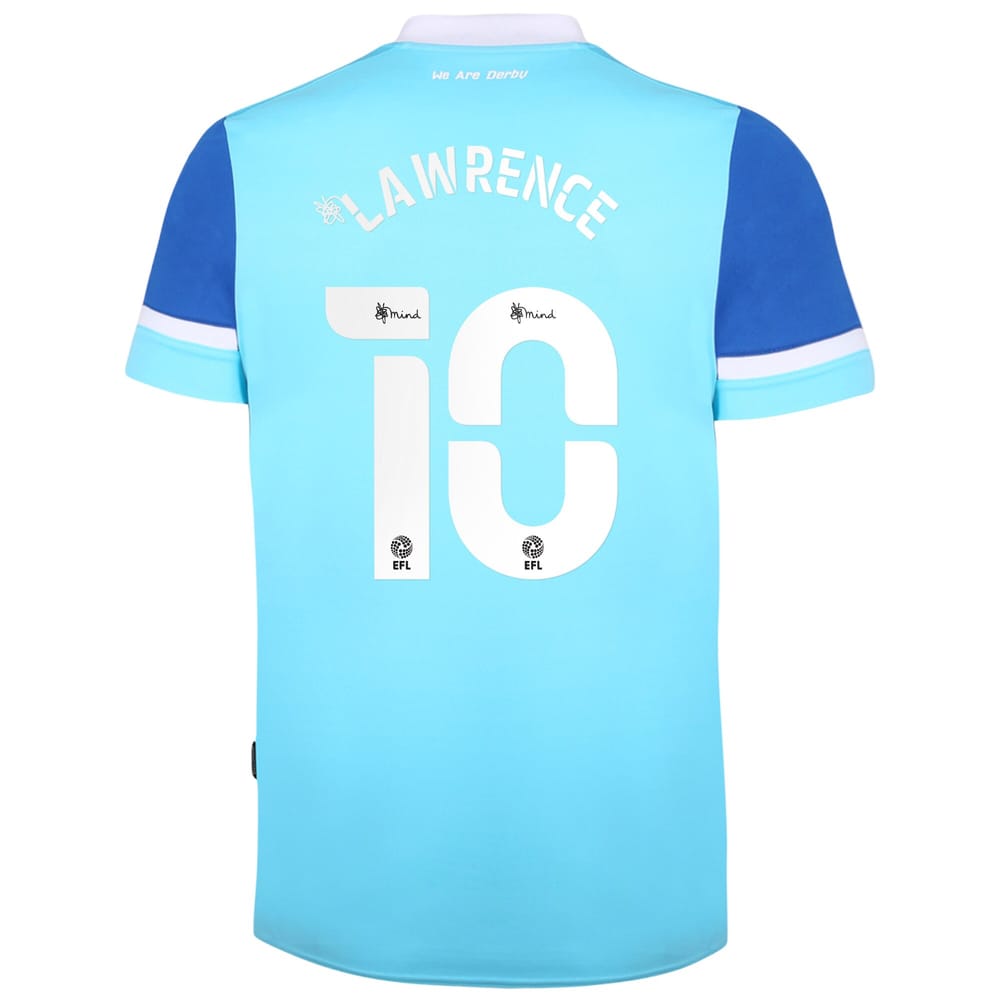 EFL League One Derby County Away Jersey Shirt 2021-22 player Lawrence 10 printing for Men