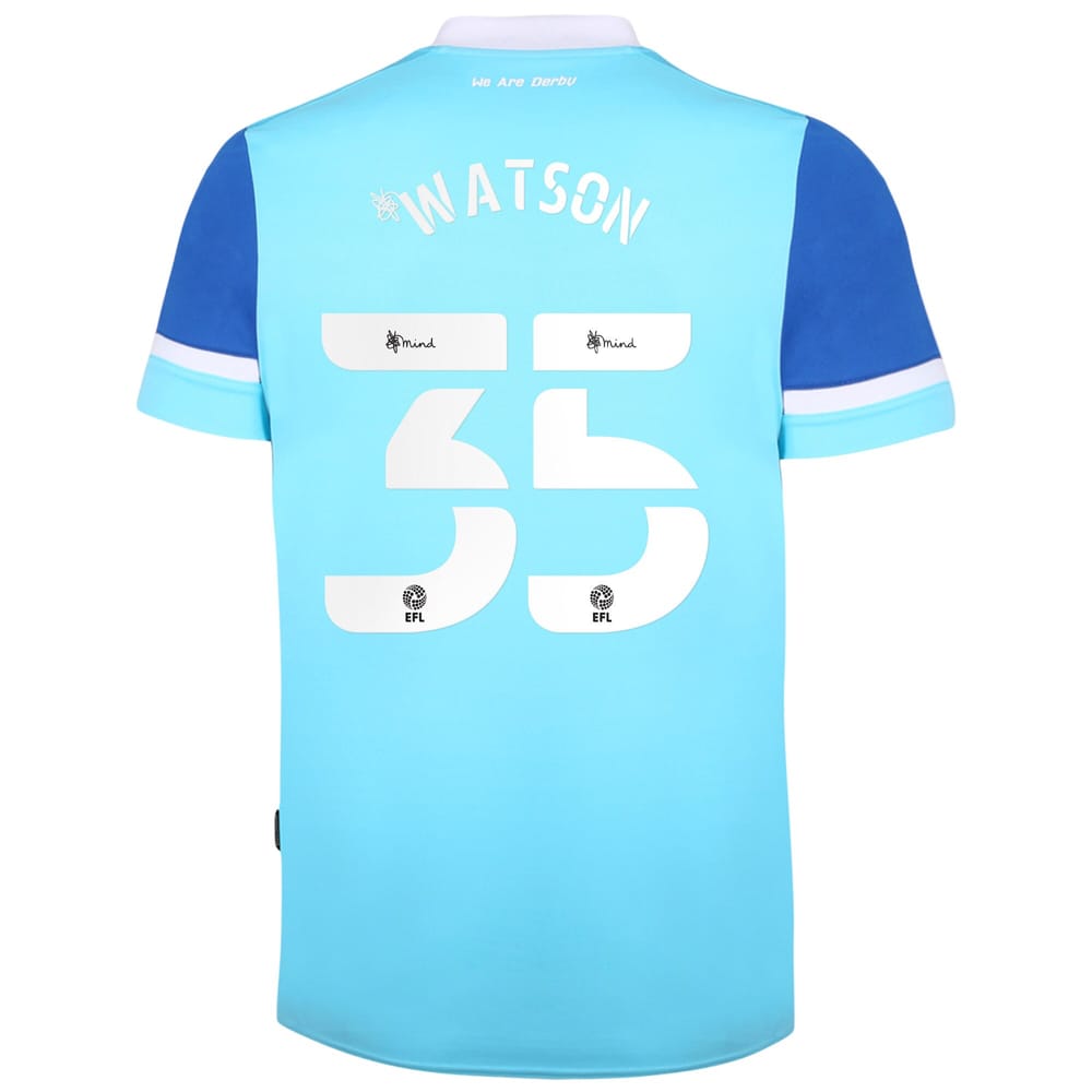 EFL League One Derby County Away Jersey Shirt 2021-22 player Watson 35 printing for Men