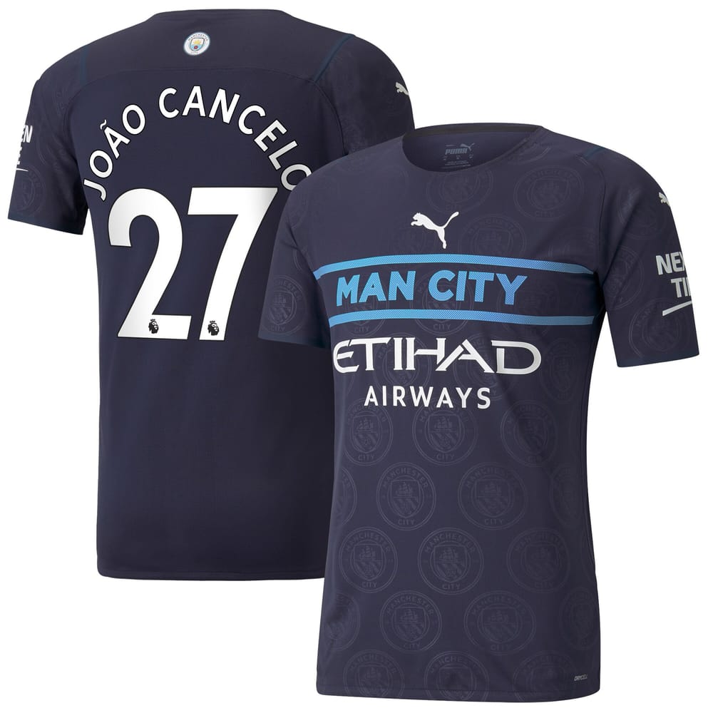 Premier League Manchester City Third Jersey Shirt 2021-22 player João Cancelo 27 printing for Men