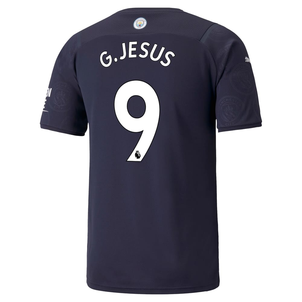 Premier League Manchester City Third Jersey Shirt 2021-22 player G.Jesus 9 printing for Men
