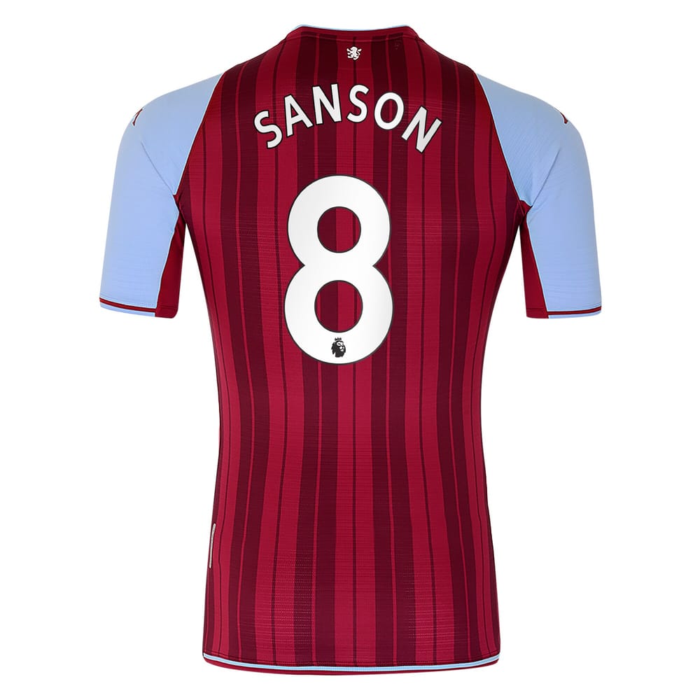 Premier League Aston Villa Home Jersey Shirt 2021-22 player Sanson 8 printing for Men
