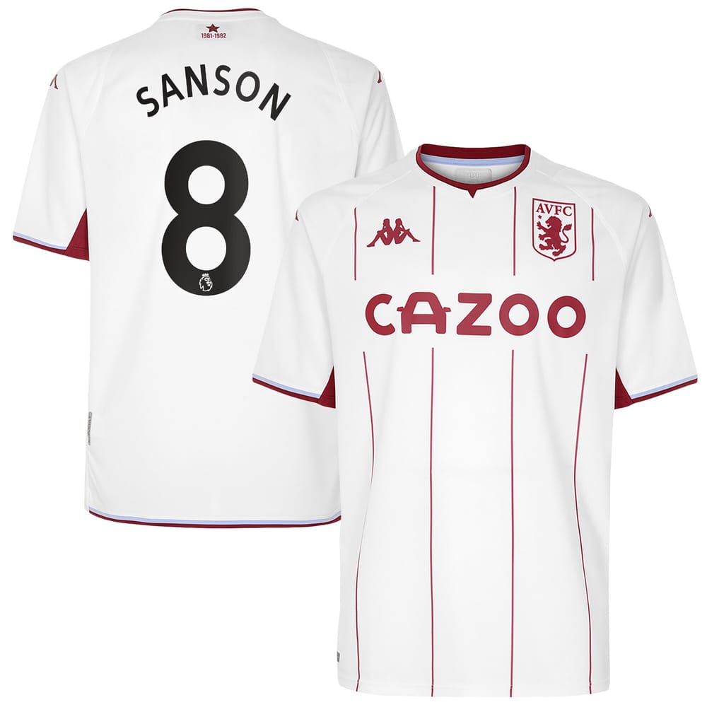 Premier League Aston Villa Away Jersey Shirt 2021-22 player Sanson 8 printing for Men