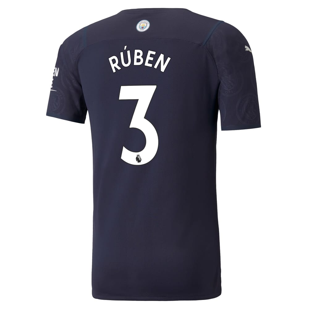 Premier League Manchester City Third Jersey Shirt 2021-22 player Rúben 3 printing for Men