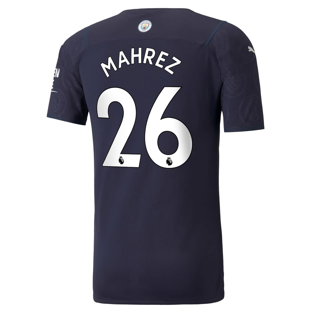 Premier League Manchester City Third Jersey Shirt 2021-22 player Mahrez 26 printing for Men