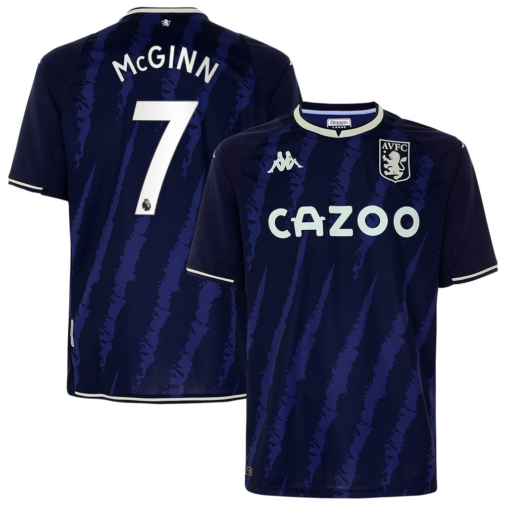 Premier League Aston Villa Third Jersey Shirt 2021-22 player McGinn 7 printing for Men