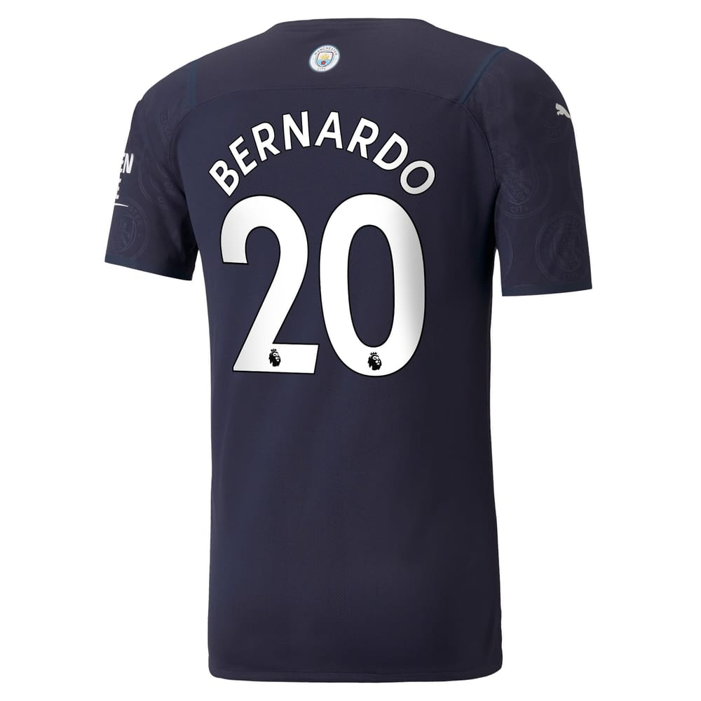 Premier League Manchester City Third Jersey Shirt 2021-22 player Bernardo 20 printing for Men