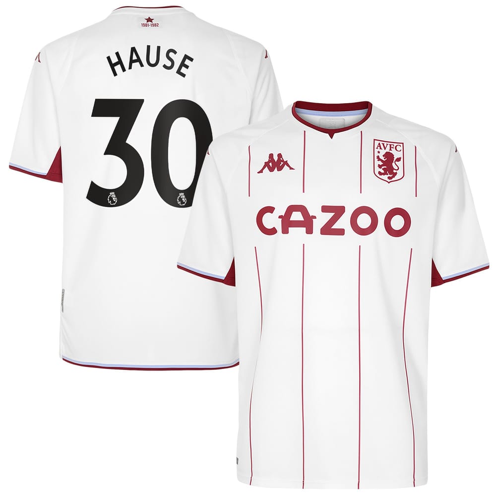 Premier League Aston Villa Away Jersey Shirt 2021-22 player Hause 30 printing for Men