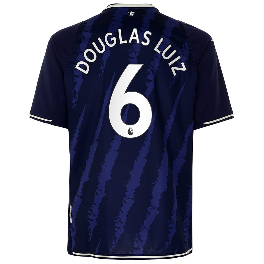 Premier League Aston Villa Third Jersey Shirt 2021-22 player Douglas Luiz 6 printing for Men