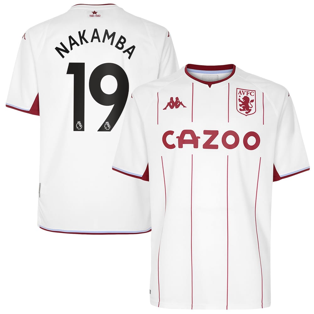 Premier League Aston Villa Away Jersey Shirt 2021-22 player Nakamba 19 printing for Men