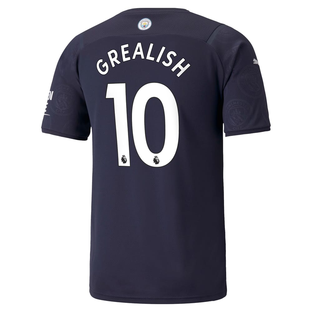 Premier League Manchester City Third Jersey Shirt 2021-22 player Grealish 10 printing for Men