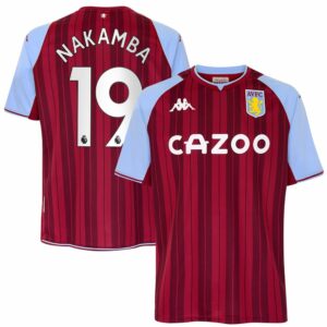 Premier League Aston Villa Home Jersey Shirt 2021-22 player Nakamba 19 printing for Men