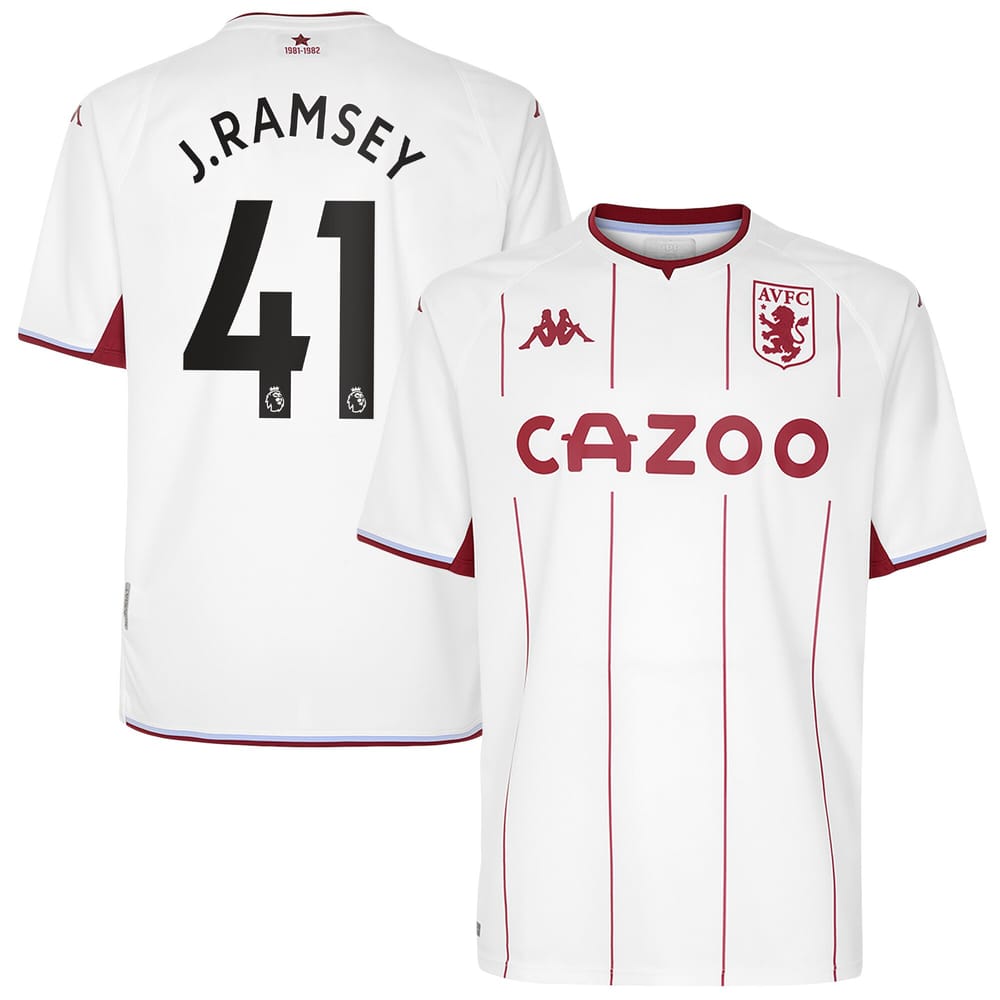 Premier League Aston Villa Away Jersey Shirt 2021-22 player J.Ramsey 41 printing for Men