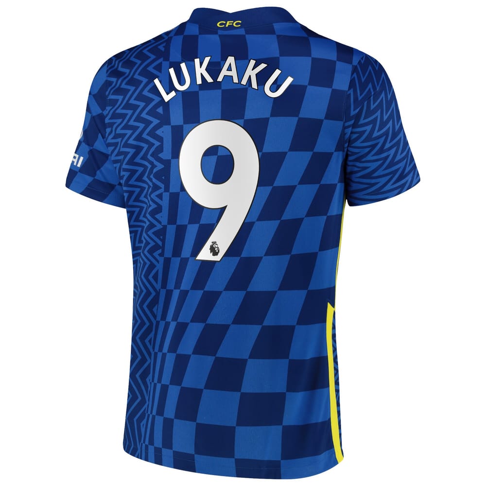 Premier League Chelsea Home Jersey Shirt 2021-22 player Lukaku 9 printing for Men