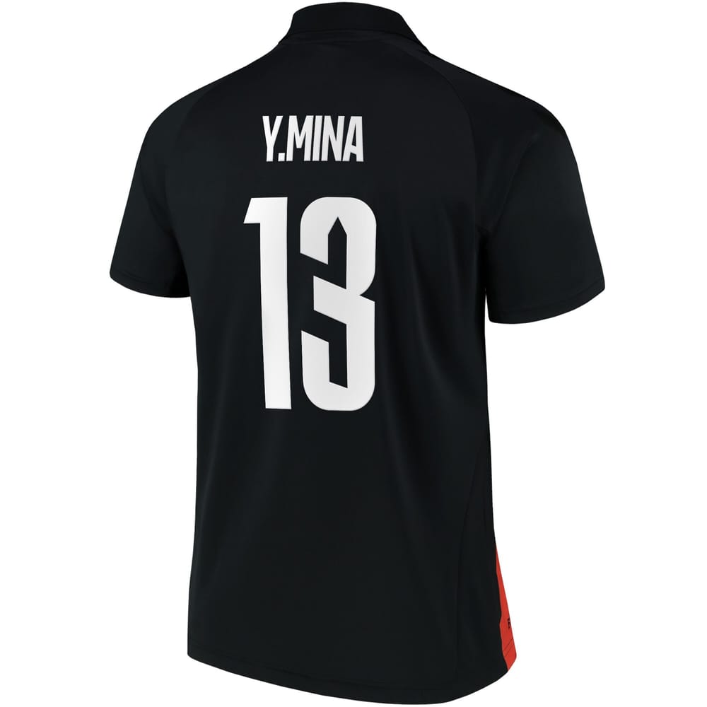 Premier League Everton Away Jersey Shirt 2021-22 player Y.Mina 13 printing for Men
