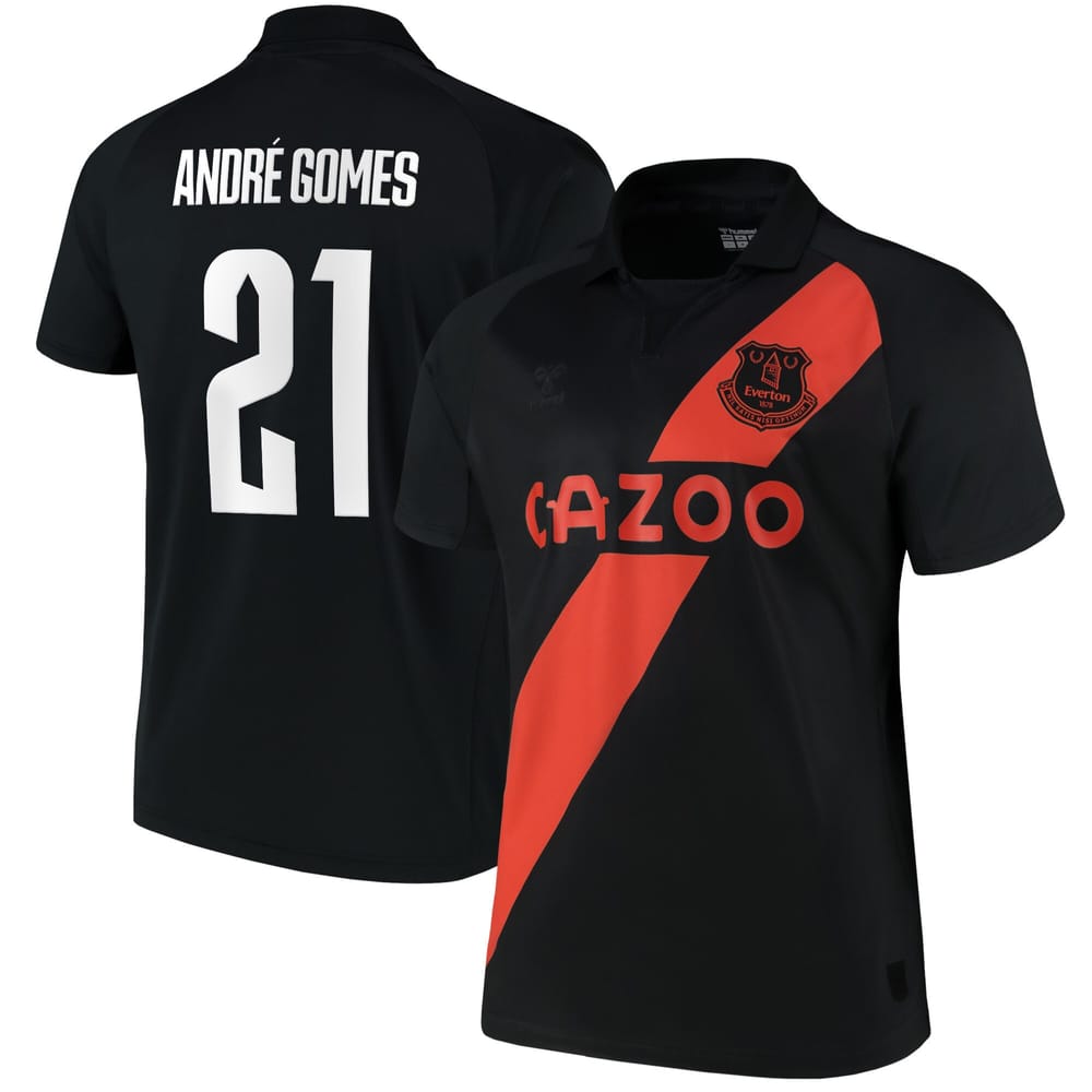 Premier League Everton Away Jersey Shirt 2021-22 player André Gomes 21 printing for Men