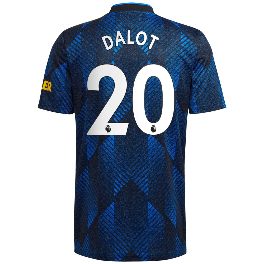 Premier League Manchester United Third Jersey Shirt 2021-22 player Dalot 20 printing for Men