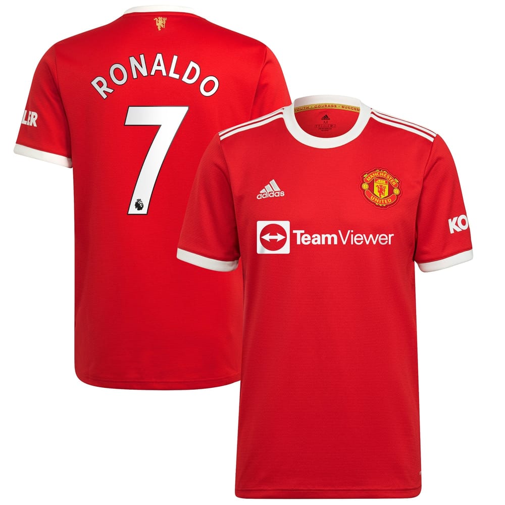 Premier League Manchester United Home Jersey Shirt 2021-22 player Ronaldo 7 printing for Men