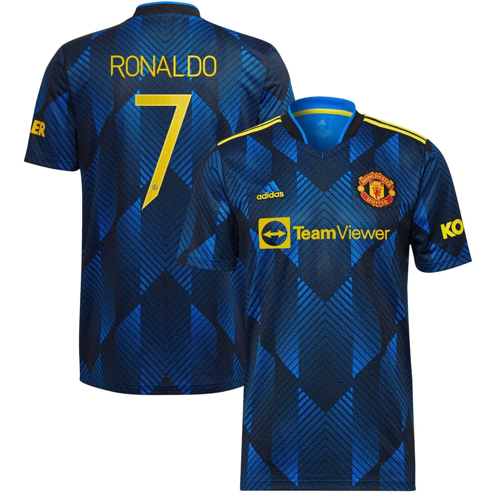 Premier League Manchester United Third Jersey Shirt 2021-22 player Ronaldo 7 printing for Men