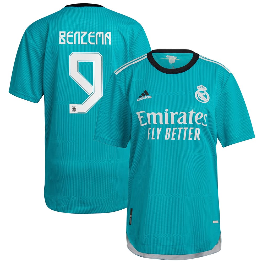 La Liga Real Madrid Third Jersey Shirt 2021-22 player Benzema 9 printing for Men