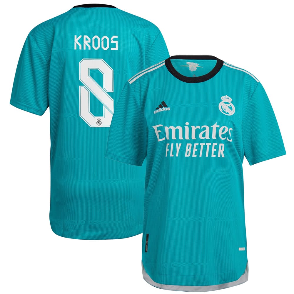 La Liga Real Madrid Third Jersey Shirt 2021-22 player Kroos 8 printing for Men