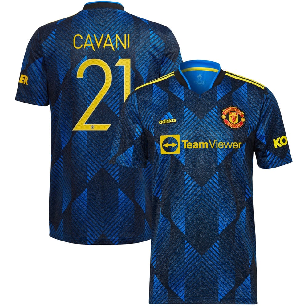 Premier League Manchester United Third Jersey Shirt 2021-22 player Cavani 21 printing for Men