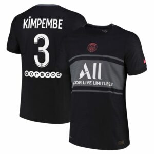 Ligue 1 Paris Saint-Germain Third Jersey Shirt 2021-22 player Kimpembe 3 printing for Men