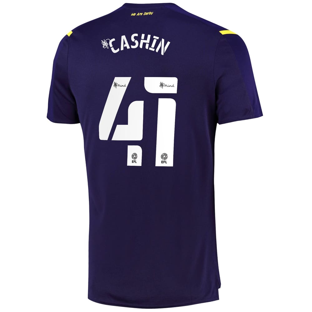 EFL League One Derby County Third Jersey Shirt 2021-22 player Cashin 41 printing for Men