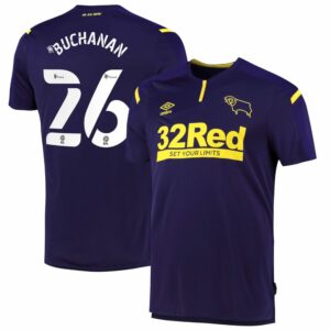 EFL League One Derby County Third Jersey Shirt 2021-22 player Buchanan 26 printing for Men