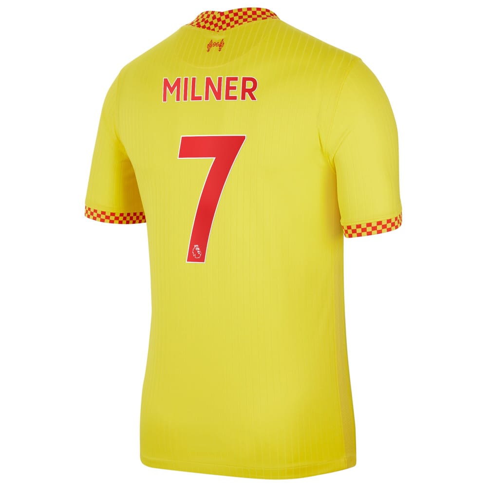 Premier League Liverpool Third Jersey Shirt 2021-22 player Milner 7 printing for Men