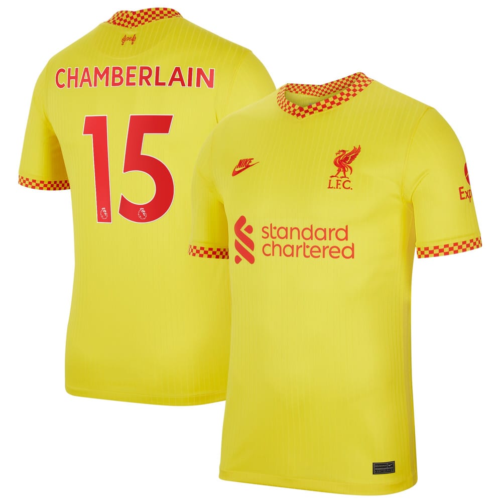 Premier League Liverpool Third Jersey Shirt 2021-22 player Chamberlain 15 printing for Men