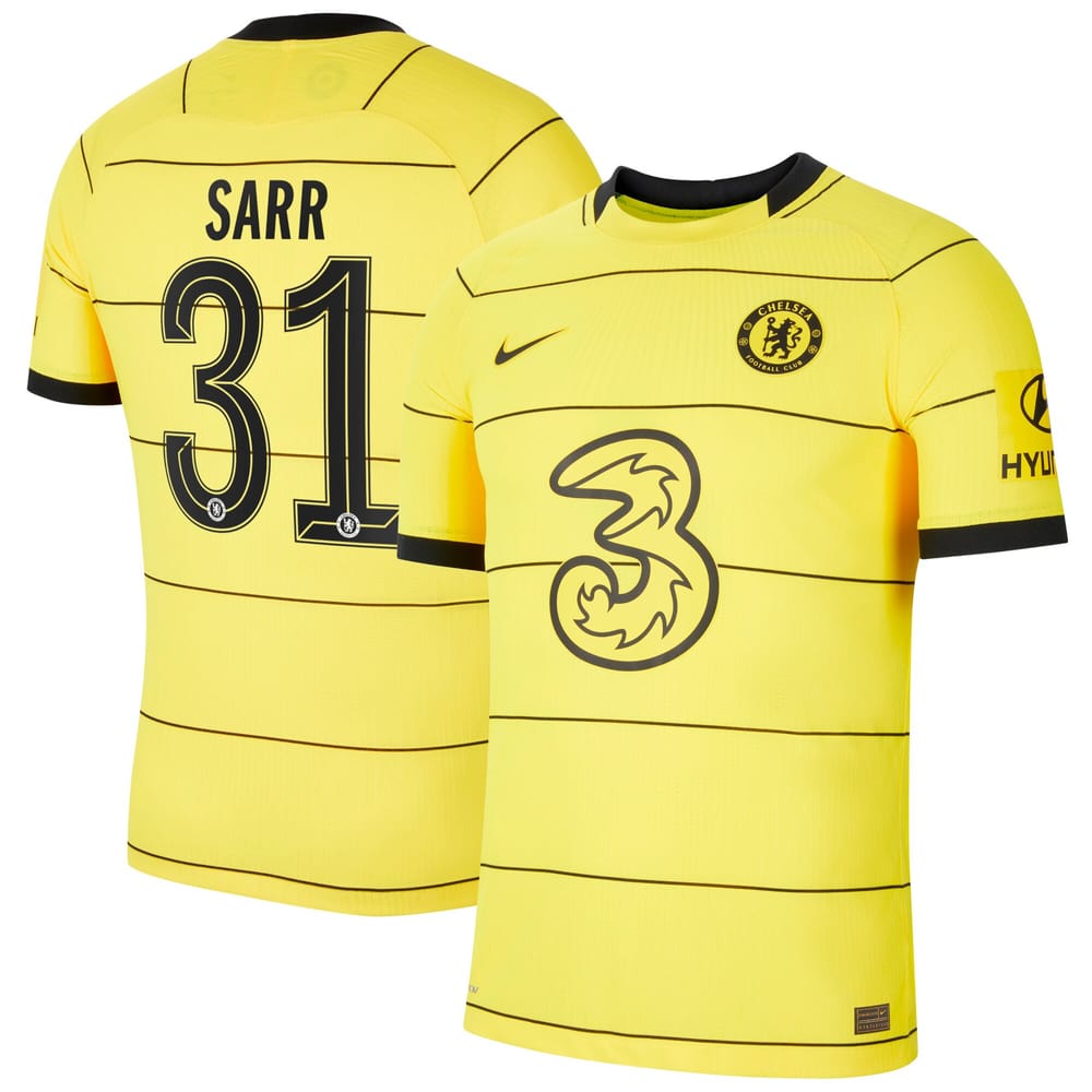 Premier League Chelsea Away Jersey Shirt 2021-22 player Sarr 31 printing for Men