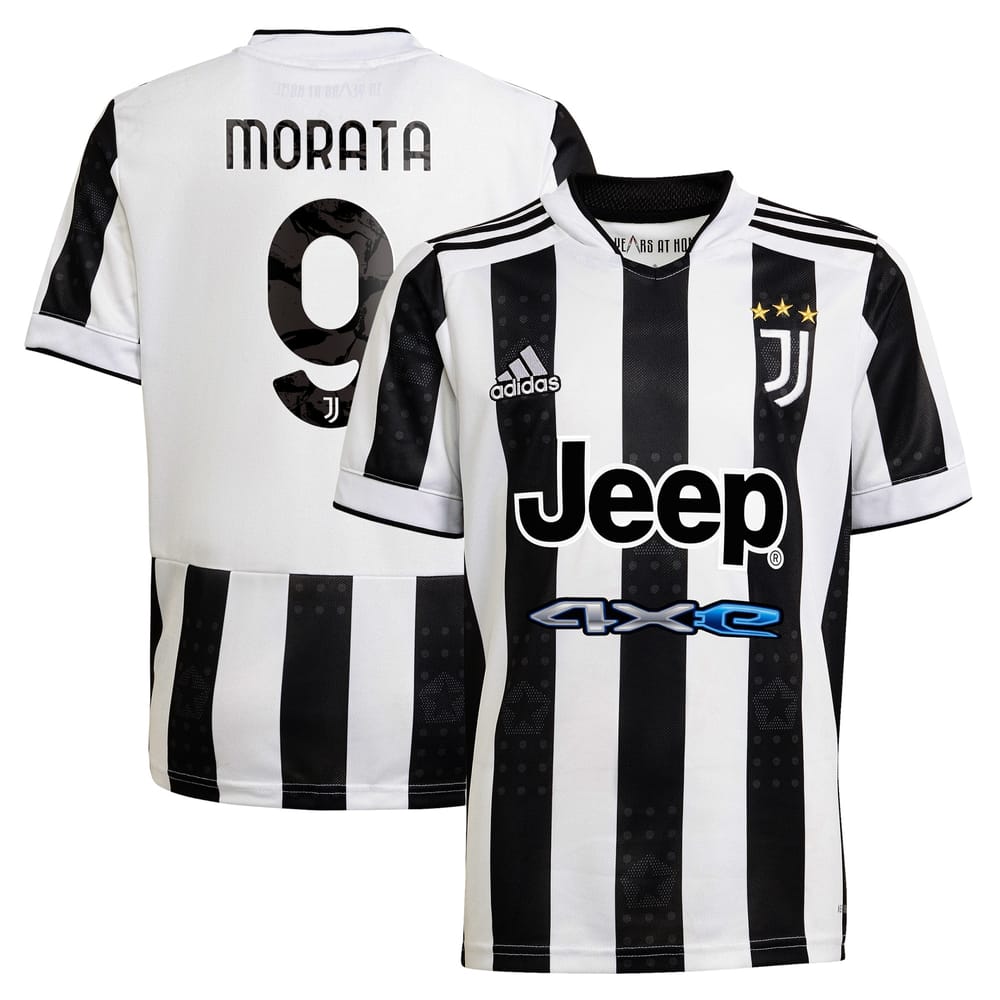 Serie A Juventus Home Jersey Shirt 2021-22 player Morata 9 printing for Men