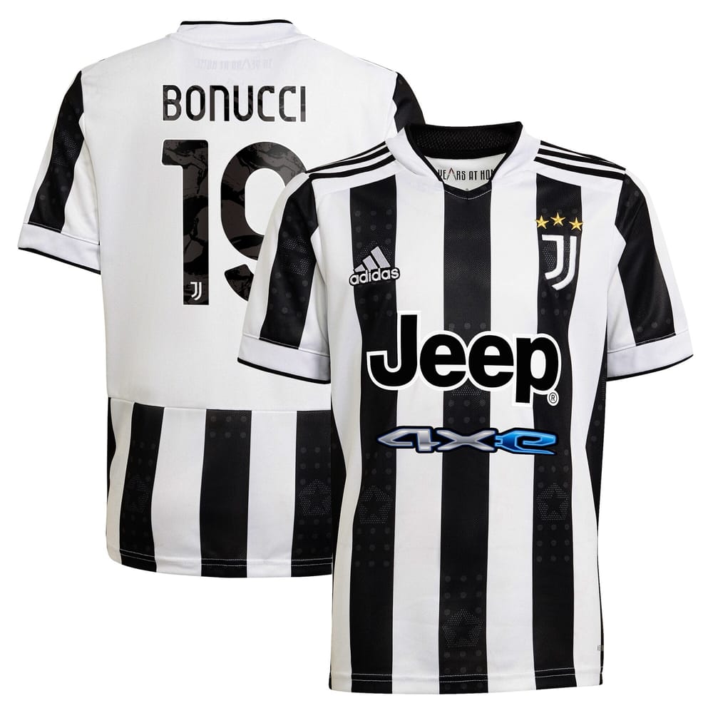 Serie A Juventus Home Jersey Shirt 2021-22 player Bonucci 19 printing for Men