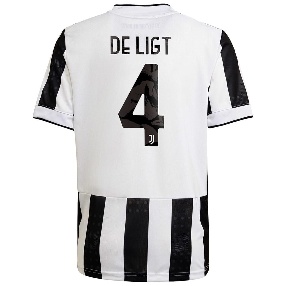 Serie A Juventus Home Jersey Shirt 2021-22 player De Ligt 4 printing for Men