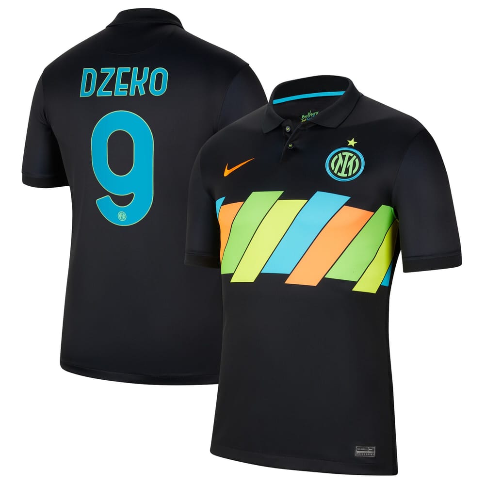 Serie A Inter Milan Third Jersey Shirt 2021-22 player Dzeko 9 printing for Men