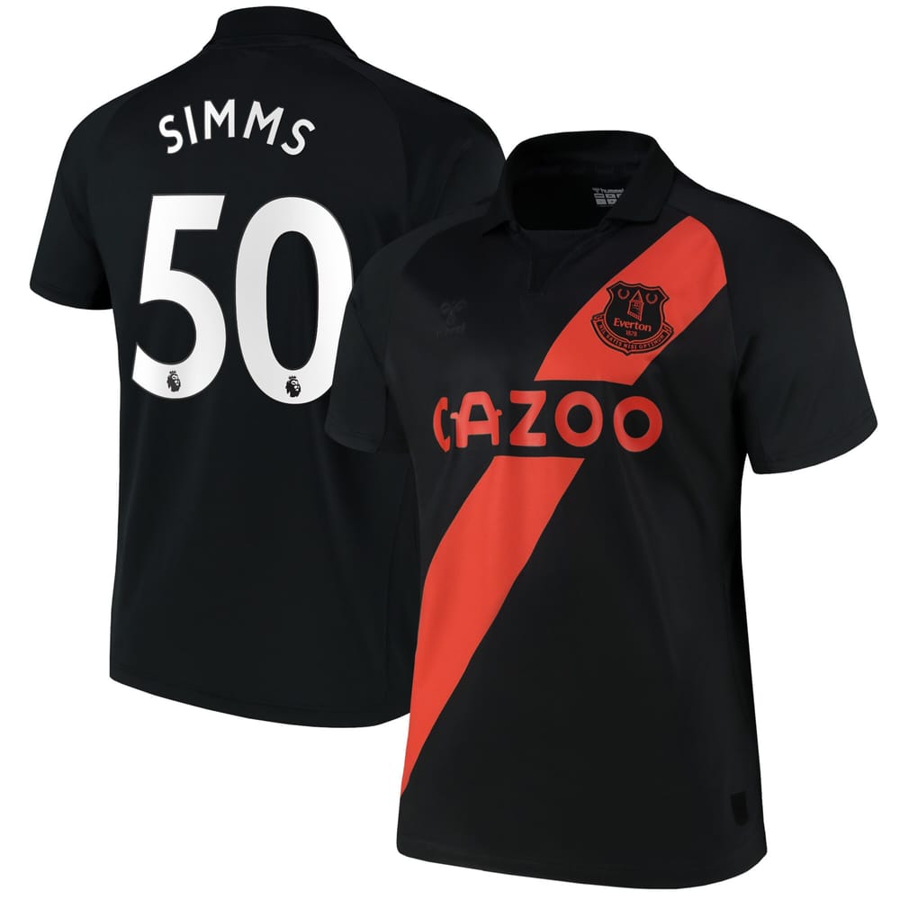 Premier League Everton Away Jersey Shirt 2021-22 player Simms 50 printing for Men