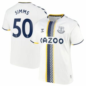 Premier League Everton Third Jersey Shirt 2021-22 player Simms 50 printing for Men