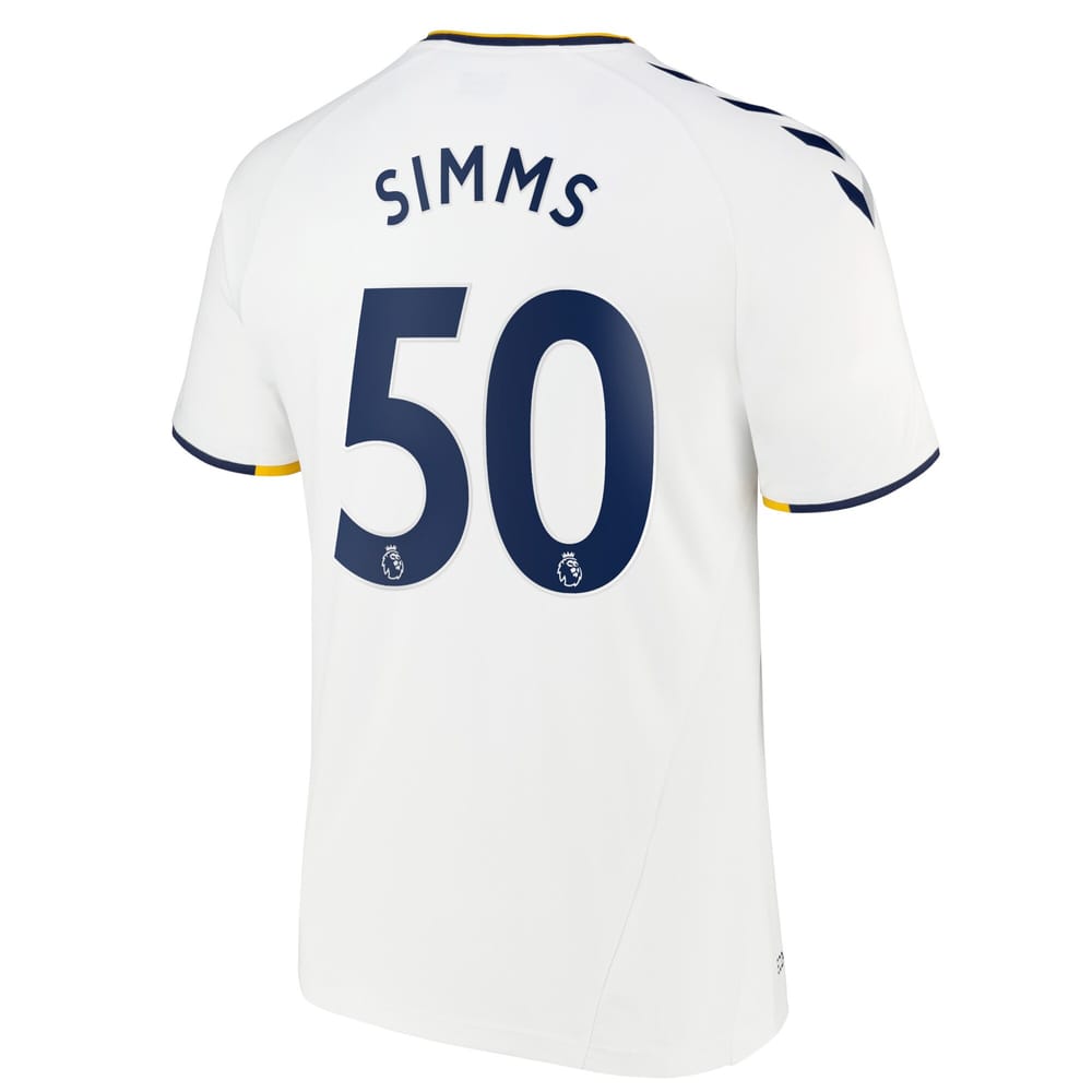Premier League Everton Third Jersey Shirt 2021-22 player Simms 50 printing for Men