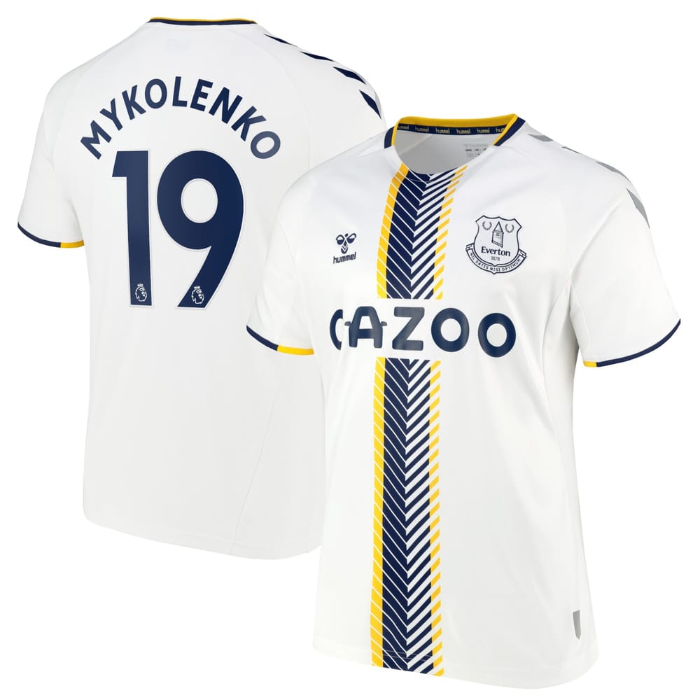 Premier League Everton Third Jersey Shirt 2021-22 player Mykolenko 19 printing for Men
