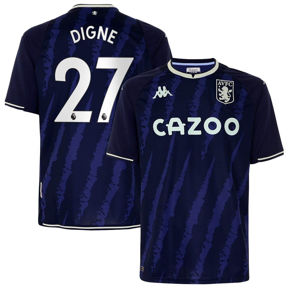 Premier League Aston Villa Third Jersey Shirt 2021-22 player Digne 27 printing for Men