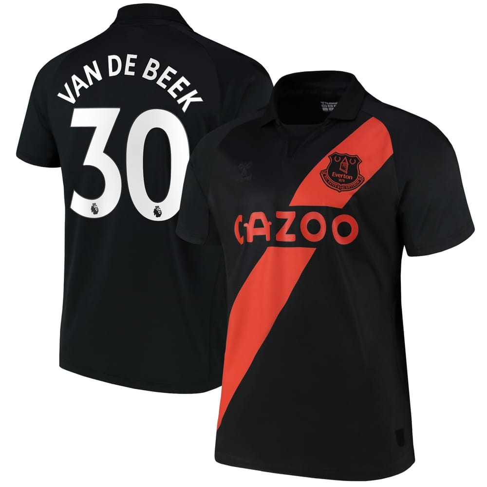 Premier League Everton Away Jersey Shirt 2021-22 player Van De Beek 30 printing for Men