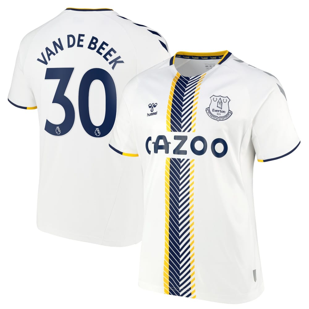 Premier League Everton Third Jersey Shirt 2021-22 player Van De Beek 30 printing for Men