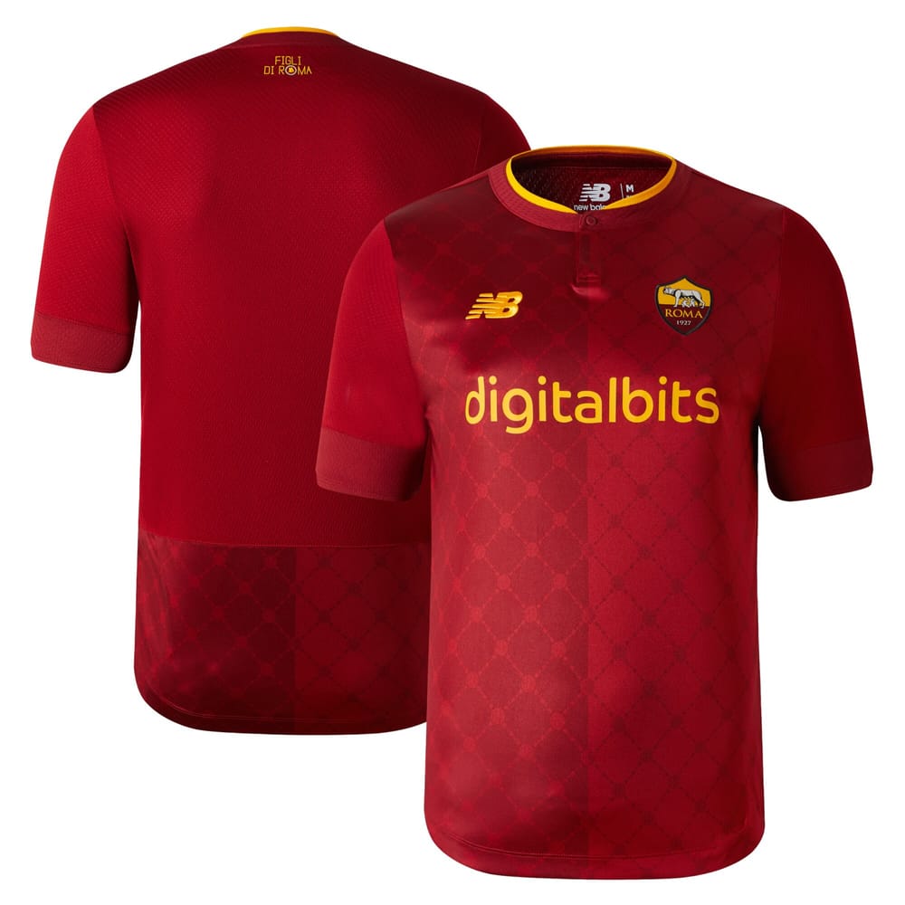 Serie A AS Roma Home Jersey Shirt 2022-23 for Men