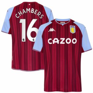 Premier League Aston Villa Home Jersey Shirt 2021-22 player Chambers 16 printing for Men