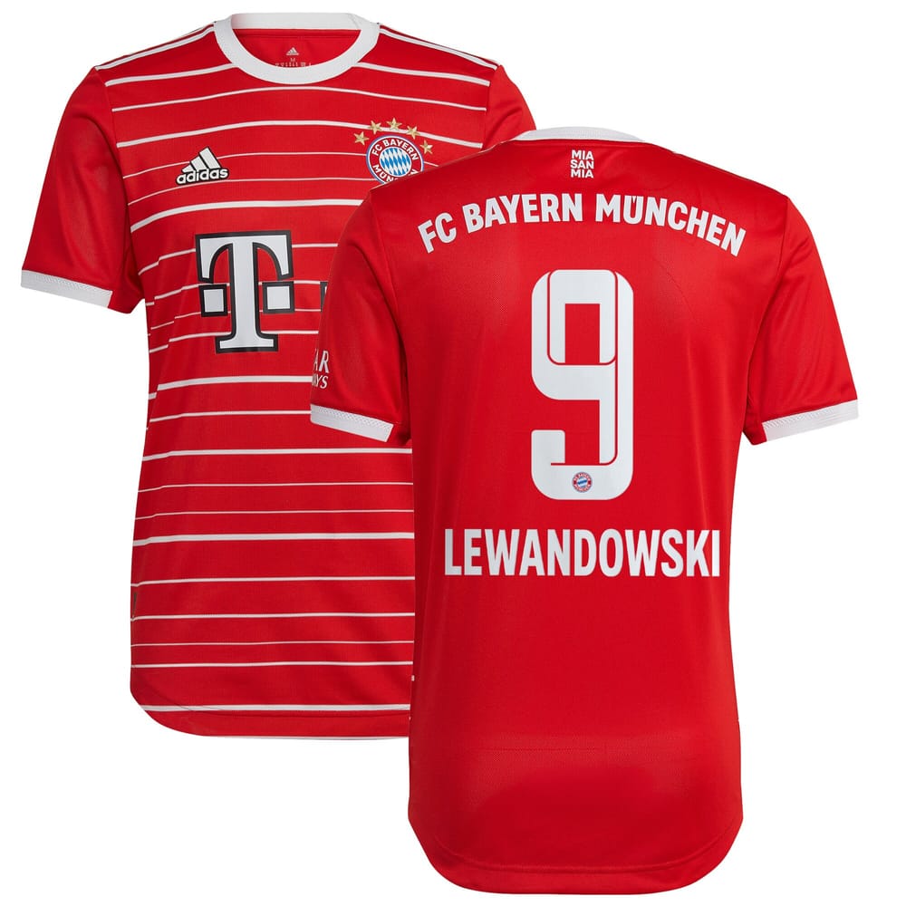 Bundesliga Bayern Munich Home Jersey Shirt 2022-23 player Lewandowski 9 printing for Men